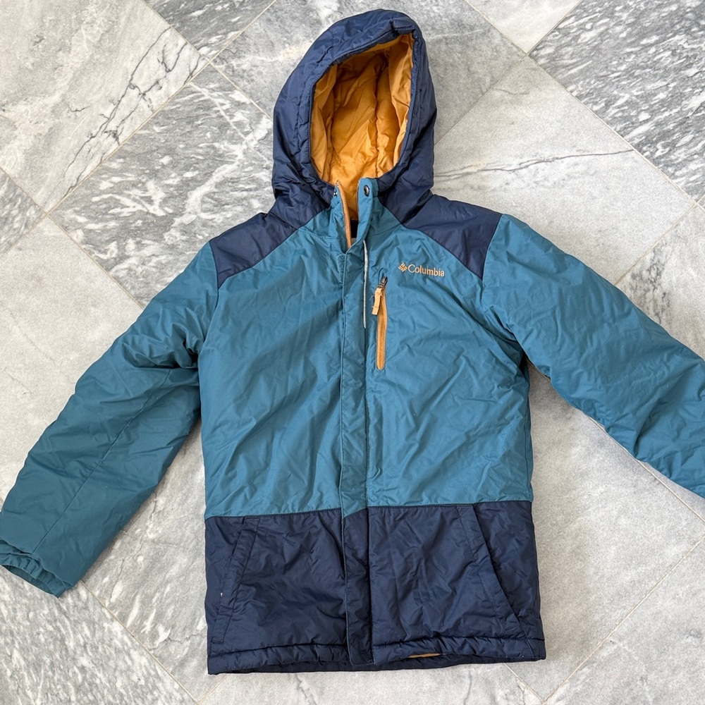 Columbia Kids' Teal and Navy Puffer Jacket. Waterproof. Snow/ski